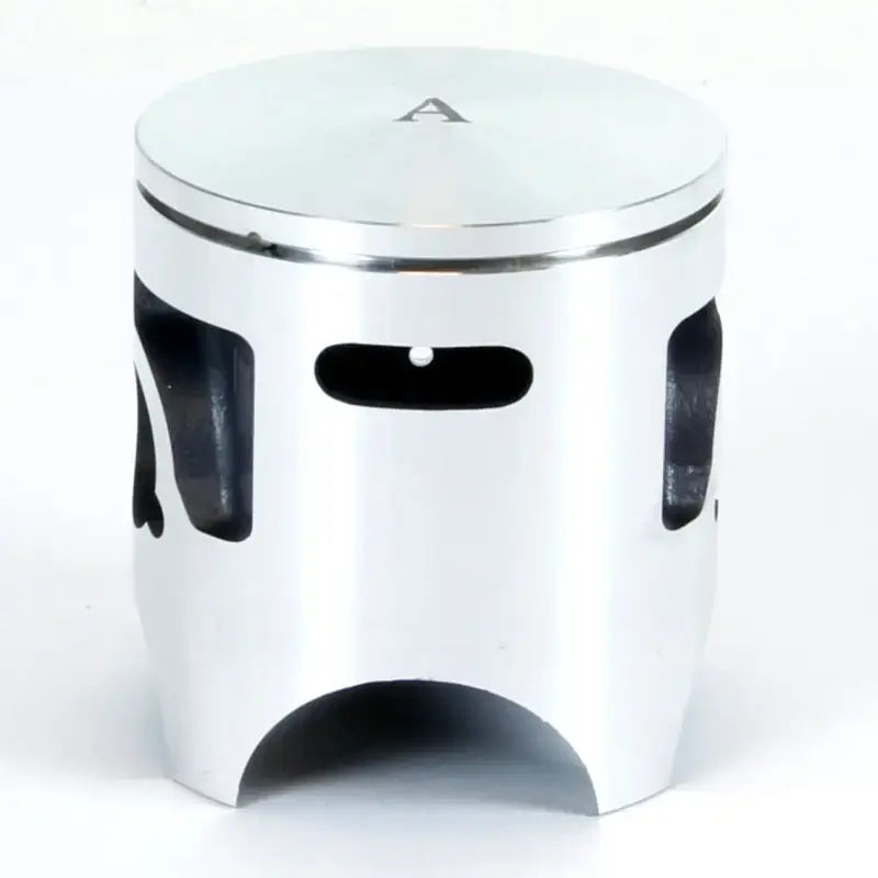 Silver piston with cutouts from 01.4124.A Piston Kit Nikasil Cyl for Std Kaw