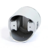 Silver-colored engine piston with internal pin bosses and oil holes for piston kit RV parts