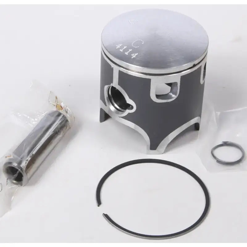Two-stroke piston kit with pin rings and circlips for KTM motorcycles, perfect RV & truck parts