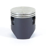 Automotive piston with three grooves and dark gray skirt from piston kit for KTM bikes