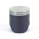 Dark gray engine piston with silver rings from KTM piston kit for RV and truck parts