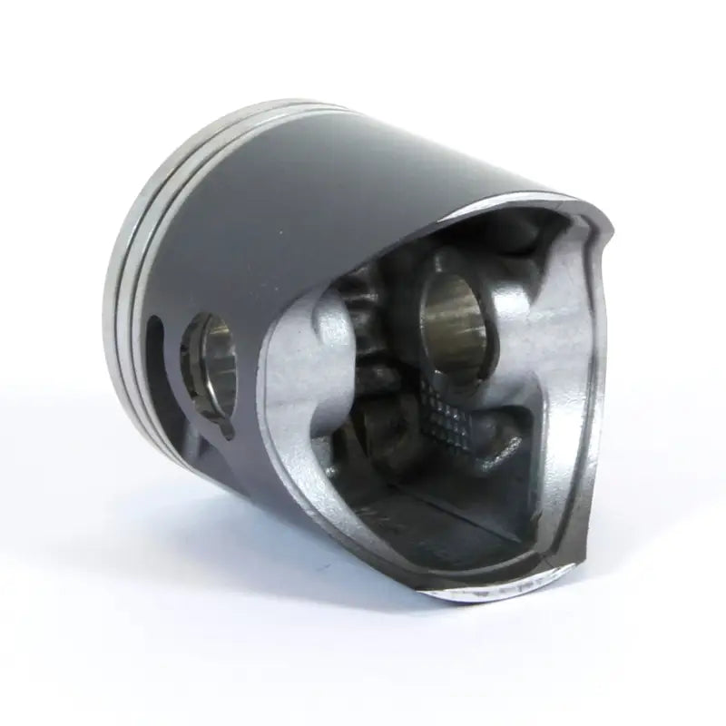 Dark gray and silver engine piston from KTM piston kit for RV and truck parts