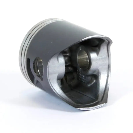 Dark gray and silver engine piston from KTM piston kit for RV and truck parts