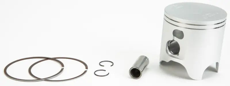Engine piston kit with forged nikasil cylinders including piston, rings, pin, and clips