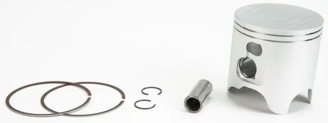 Engine piston kit with forged nikasil cylinders including piston, rings, pin, and clips