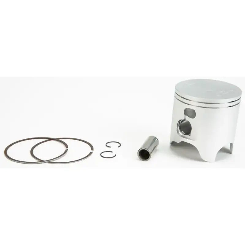 Engine piston kit with forged nikasil cylinders including piston, rings, pin, and clips