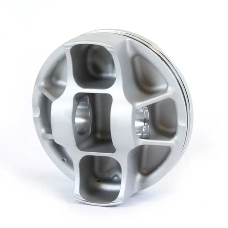 Silver metallic piston with open-skirt design from Husqvarna KTM piston kit for RV parts