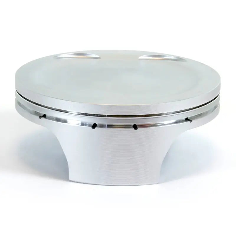 Silver and white aluminum racing piston kit for Beta bikes, ideal RV and truck parts
