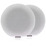 Two white perforated speaker covers for Fusion Elec SG-F882W Classic WH Speakers