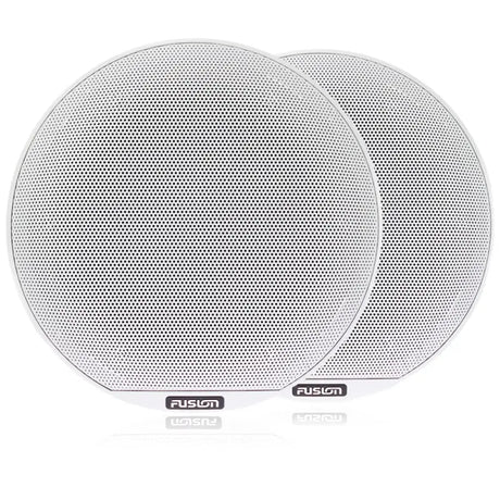 Two white perforated speaker covers for Fusion Elec SG-F882W Classic WH Speakers