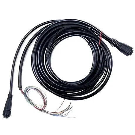 Black Garmin 5M interconnect cable with connectors and exposed wires for CCU/ECU systems