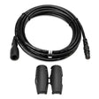 Black cable with connectors and clips for Garmin Transducer Ext Cable Echo Series