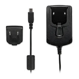 Black charging cradle for Garmin Rino with adapter cable in the Garmin AC adapter series