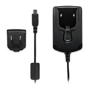 Black charging cradle for Garmin Rino with adapter cable in the Garmin AC adapter series
