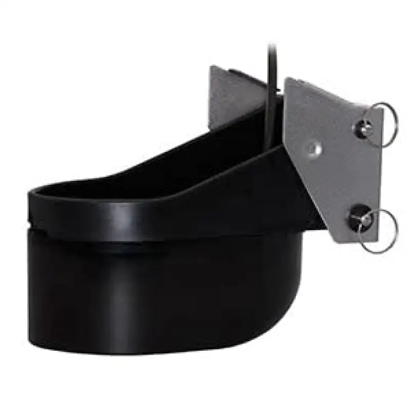 Black transducer mounting bracket for Garmin XDCR 1Kw transom mount on 010-12378-20