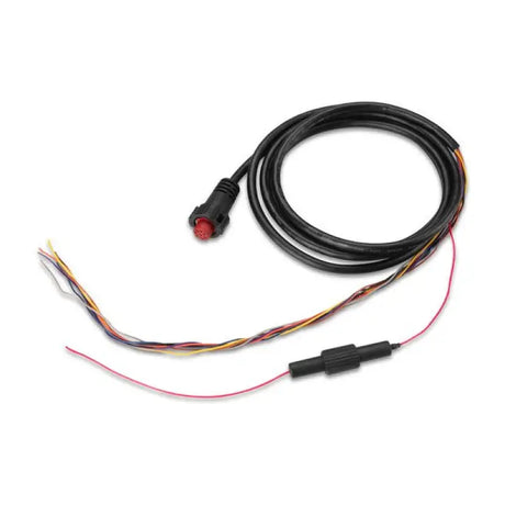 Black Garmin Power/Data Cable with exposed wires and fuse for GPSMAP 7X2/9X2 Se