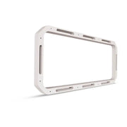 White rectangular frame with slots for Fusion Elec RV-Fs22Spw sound panel spacer