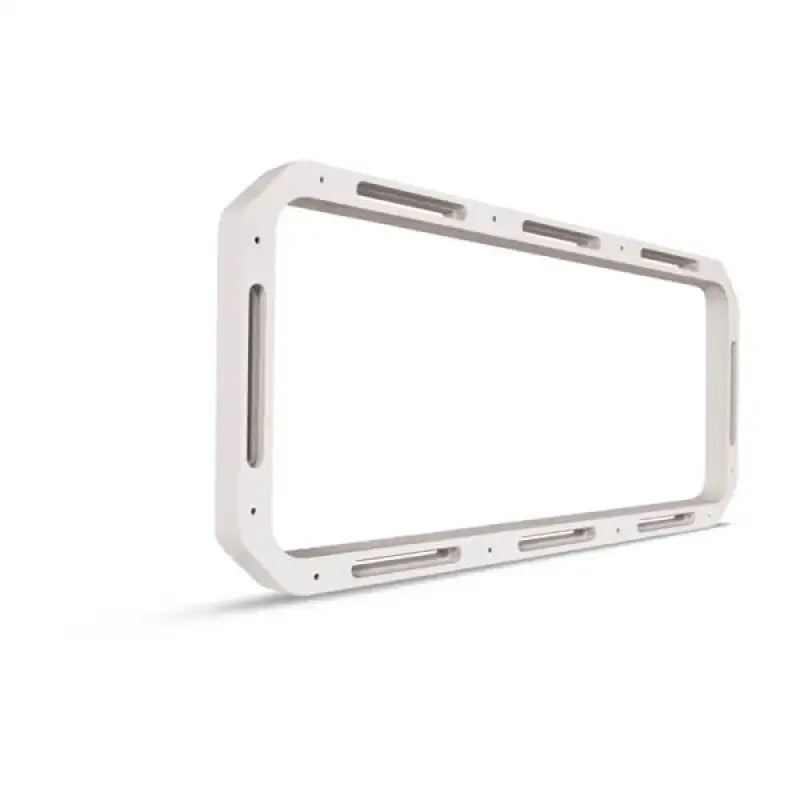 White rectangular frame with slots for Fusion Elec RV-Fs22Spw sound panel spacer