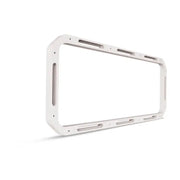 White rectangular fusion elec snd pnl spacer with rounded corners and ventilation slots