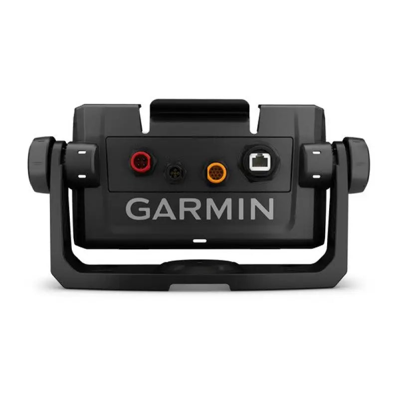 Garmin 010-12672-05 Tilt/Swivel Mount for Echomap+ 7Xsv displayed showing rear connection ports and mount.