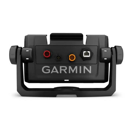 Garmin 010-12672-05 Tilt/Swivel Mount for Echomap+ 7Xsv displayed showing rear connection ports and mount.