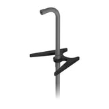 Gray metal stand with black supports for the Garmin Panoptix Ice Fishing Mount