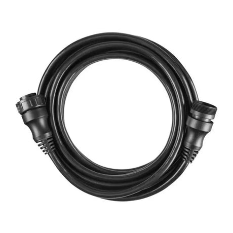 010-12855-00 Garmin Panoptix Xdcr Extension 10-foot cable coiled, enhancing underwater exploration and fish tracking accuracy with the Panoptix LiveScope system.