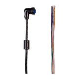 Black Garmin Ondeck Data Cable with right-angle connector and exposed wires for data transfer