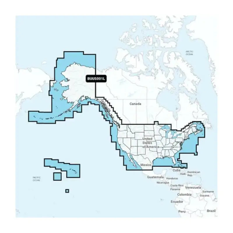 010-13177-00 Garmin U.S. & Coastal Canada Built-In Char - Marine Cartography