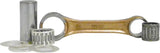 Connecting rod kit with wrist pin, needle bearings, and thrust washers for engine rebuild