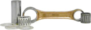 Connecting rod kit with wrist pin, needle bearings, and thrust washers for engine rebuild