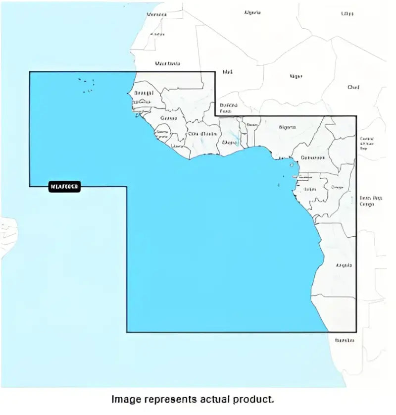 West African nautical chart for Garmin Carto Africa West Navionics+ product