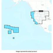 Map of the Pacific Ocean highlighting coastal regions for Garmin Carto U.S. West