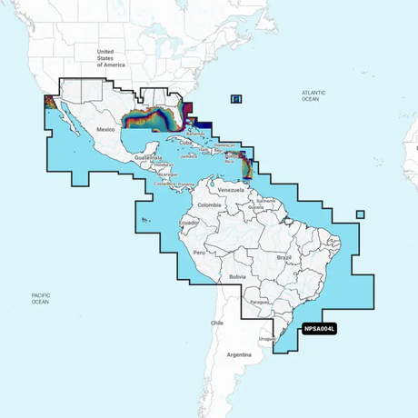 010-C1364-40 Navionics Sa004L Mexico Caribbean To Brazil - Marine Cartography