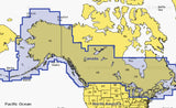 Map of North America on 010-C1367-30 Navionics Canada for Alaskan waters navigation