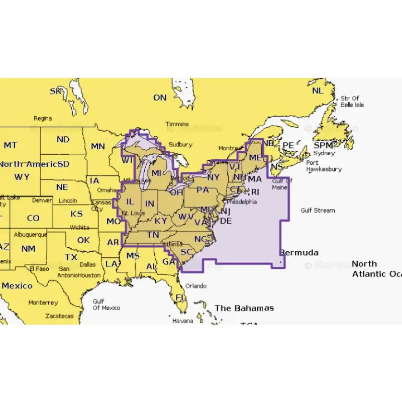 010-C1370-30 Navionics U.S. East - Marine Cartography