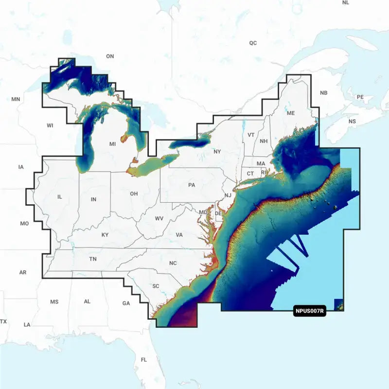 010-C1370-40 Navionics Us007R U.S. East - Marine Cartography