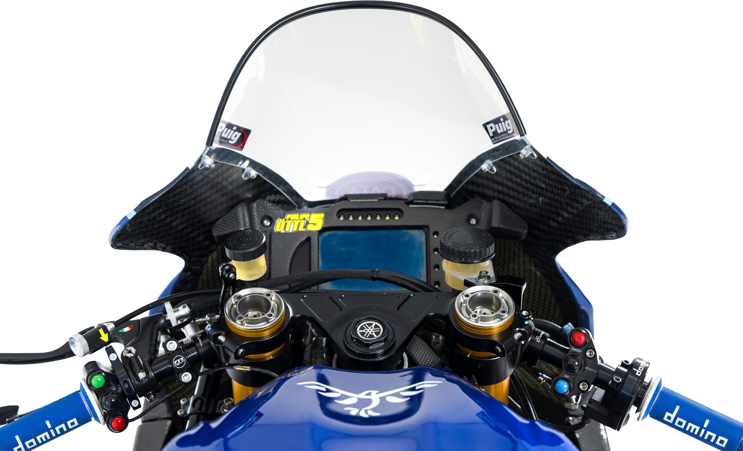 A450 Road Racing Grips Blue/White Pair