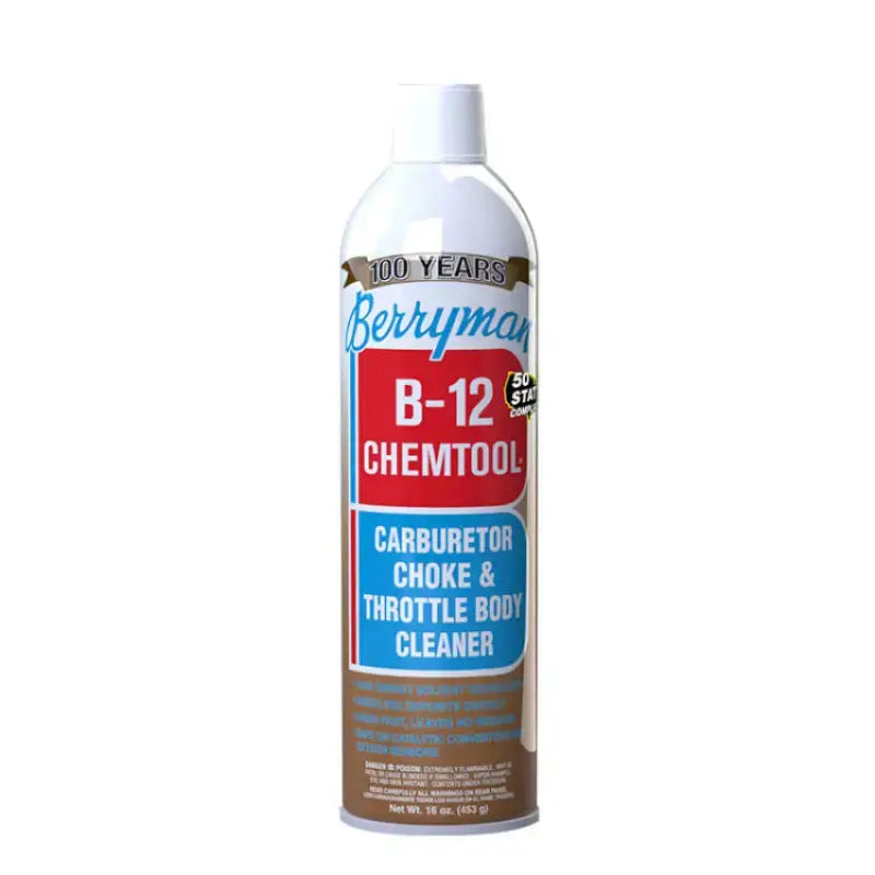 Berryman B-12 Chemtool Carburetor Choke & Throttle Body Cleaner 16 oz can with superior cleaning formula for optimal engine performance.