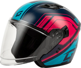 011871106 Gmax Of-87 Duke Helmet W/Led Light Blue/Red Lg - RV and Auto Parts