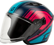 011871107 Gmax Of-87 Duke Helmet W/Led Light Blue/Red Xl - RV and Auto Parts