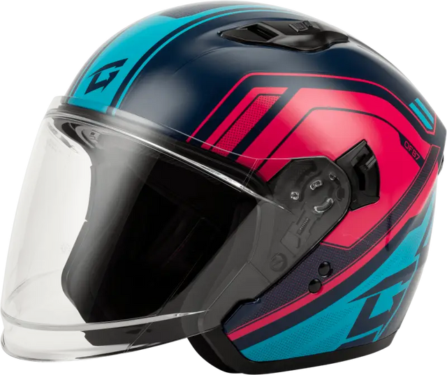 011871108 Gmax Of-87 Duke Helmet W/Led Light Blue/Red 2X - RV and Auto Parts