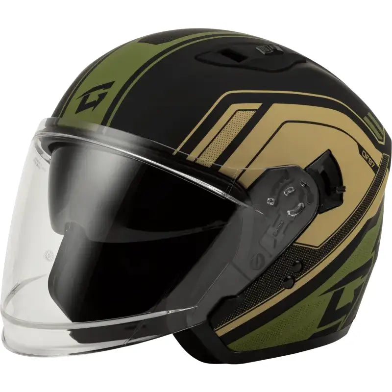01187223 Gmax Of-87 Duke Helmet W/Led Light Matte Blk/Green Xs - RV and Auto Parts