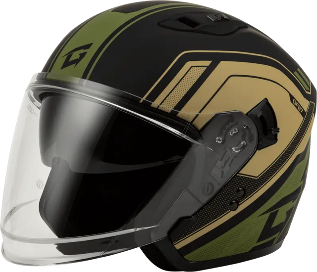 01187223 Gmax Of-87 Duke Helmet W/Led Light Matte Blk/Green Xs - RV and Auto Parts