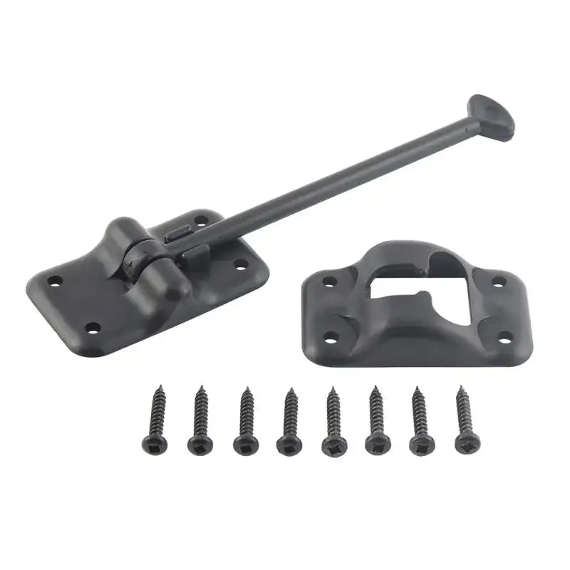 013-085BL AP Products Plastic Door Holdback 6’ Black - Catch