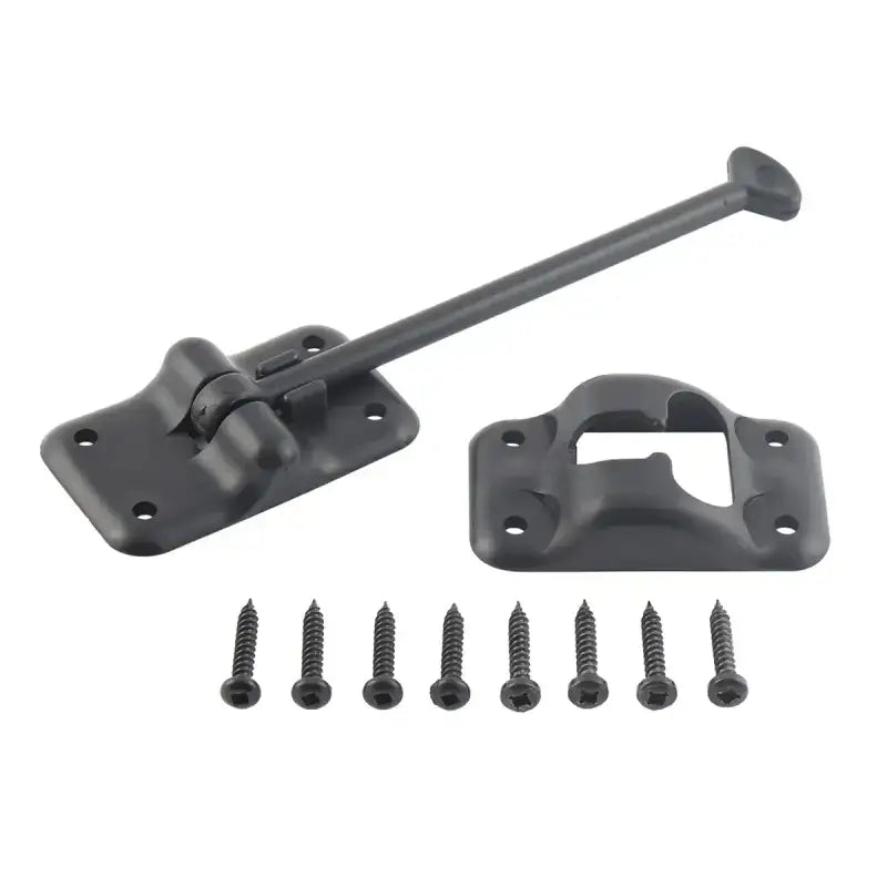 013-085BL AP Products Plastic Door Holdback 6’ Black - Catch