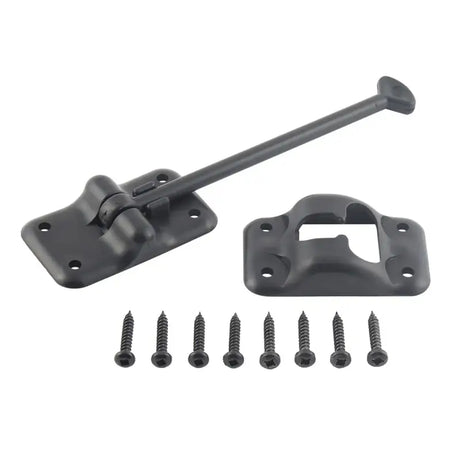 013-085BL AP Products Plastic Door Holdback 6’ Black - Catch