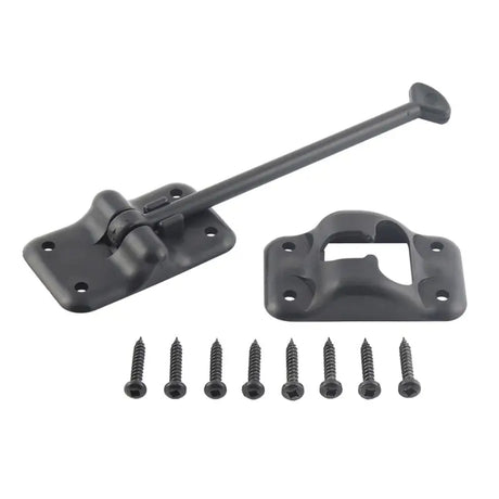 013-085BL AP Products Plastic Door Holdback 6’ Black - Catch
