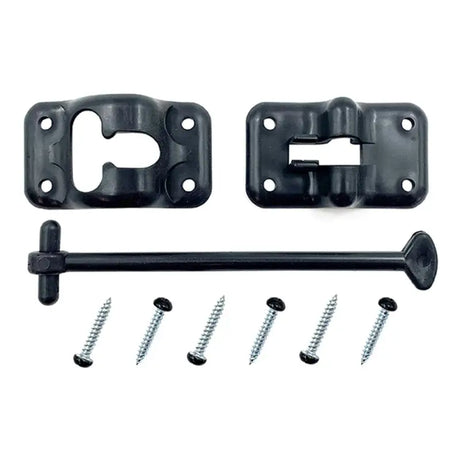 013-085BL AP Products Plastic Door Holdback 6’ Black - Catch