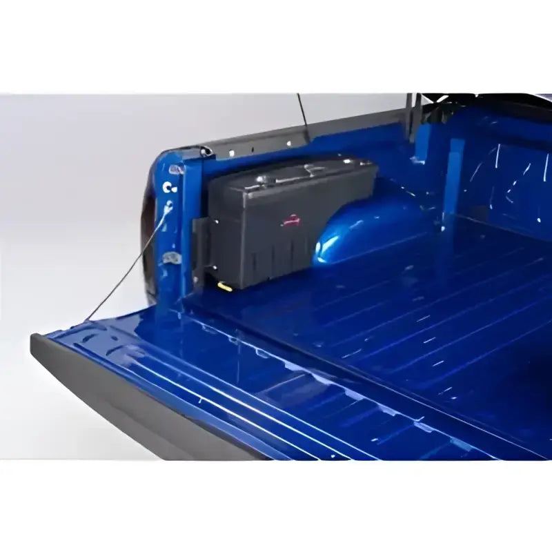 Truck bed with a secure lockbox featuring the 013-690391 AP Products Globle Rpl Key Code #391, ensuring the safety of valuables for RVs, automotive, powersports, off-road, marine, exterior, and truck accessories, RV Indoor Accessories, AVADA - Best Sellers